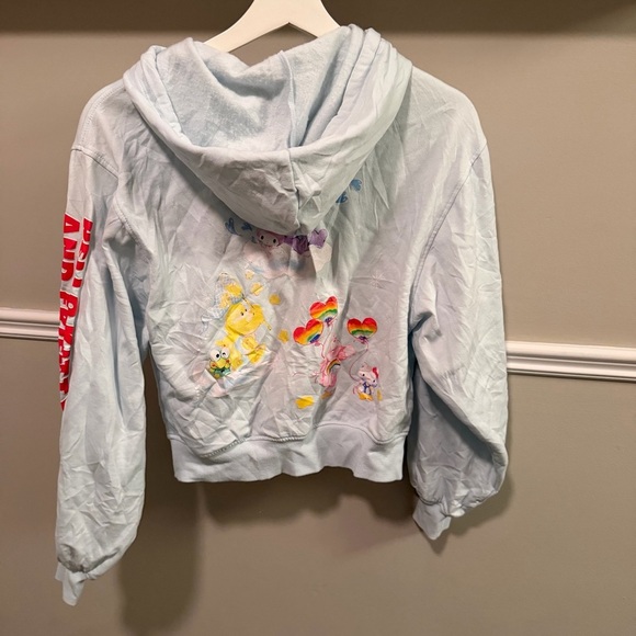 Bioworld Light Blue Hoodie with Rainbow Graphic - Picture 4 of 5